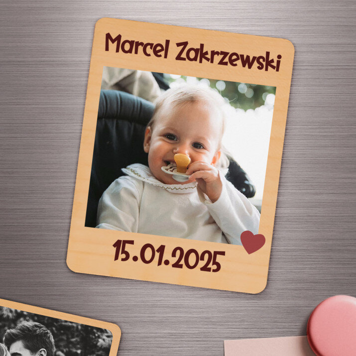 Urodziny malucha - Magnes drewniany