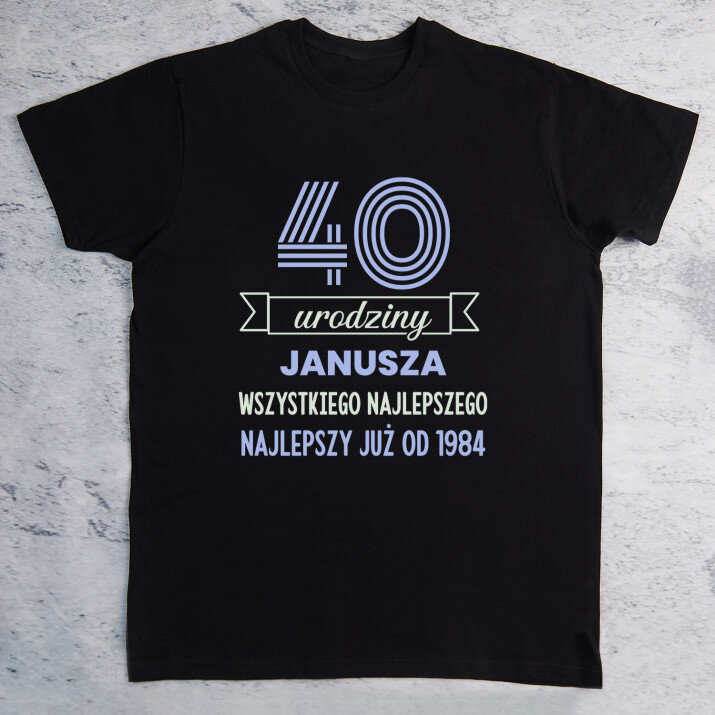 Urodziny wszystkiego najlepszego - Czarna koszulka męska