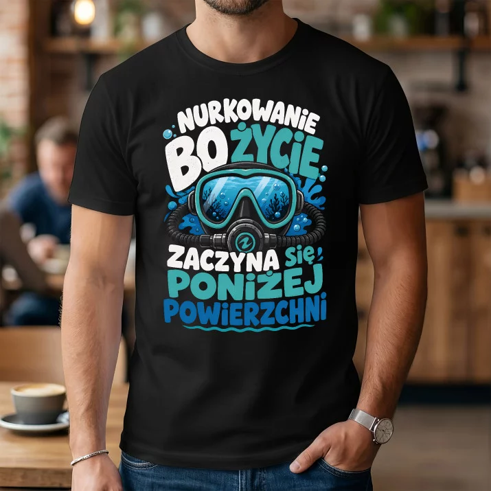 Koszulka Męska Dla Nurka Prezent Dla Mężczyzny: Życie Poniżej
