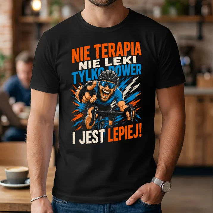 Koszulka Męska Dla Kolarza Prezent Dla Mężczyzny: Nie Terapia Nie Leki