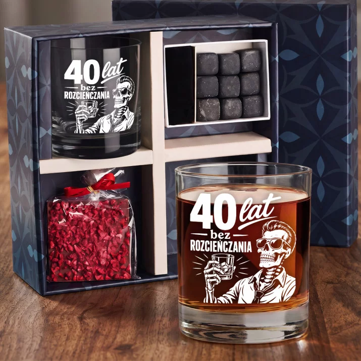 Zestaw Prezentowy Whisky Na 40 Urodziny Dla Mężczyzny: 40 Lat Bez Zestaw Prezentowy Whisky Na 40 Urodziny Dla Mężczyzny: 40 Lat Bez