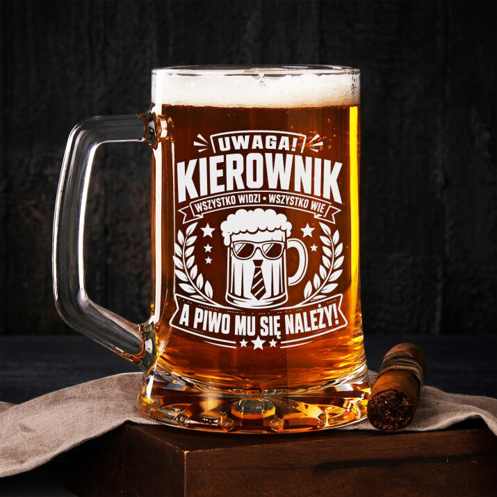 Kufel Dla Kierownika Prezent Dla Mężczyzny: Uwaga Kierownik