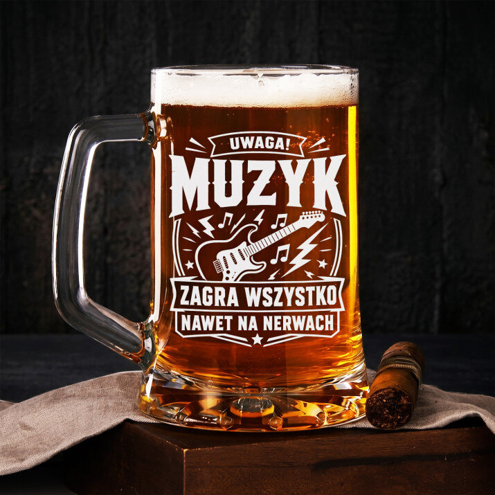 Kufel Dla Muzyka Prezent Dla Mężczyzny: Uwaga Muzyk