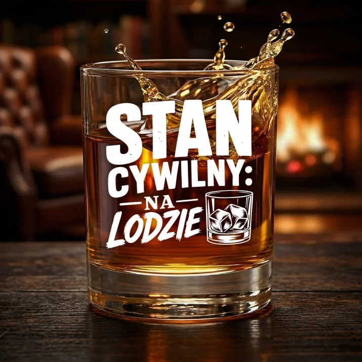 Szklanka Do Whisky Dla Singla Prezent Dla Mężczyzny: Stan Cywilny: Na Lodzie