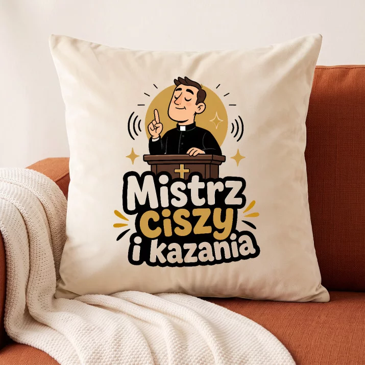 Poduszka Dekoracyjna Dla Księdza Prezent Dla Mężczyzny: Sarkastyczny Kaznodzieja