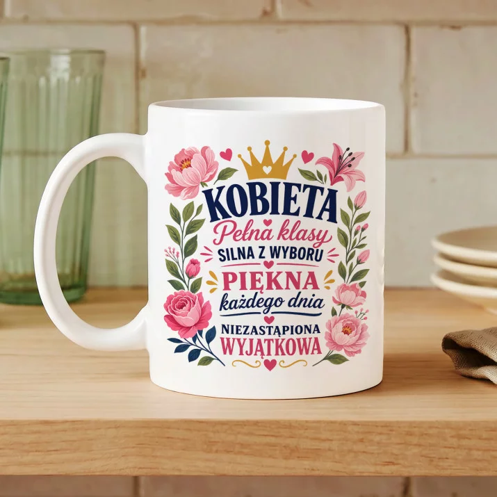 Kubek Z Nadrukiem Dla Kobiety Prezent Dla Kobiety: Kwiatowa Siła Kobiet Kubek Z Nadrukiem Dla Kobiety Prezent Dla Kobiety: Kwiatowa Siła Kobiet