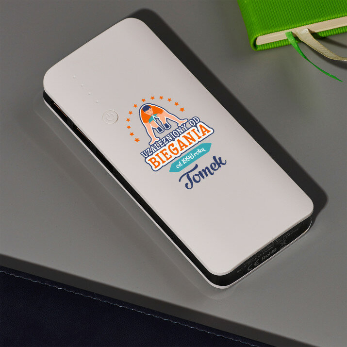 Uzależniony od biegania - Powerbank z nadrukiem 10000 mAh
