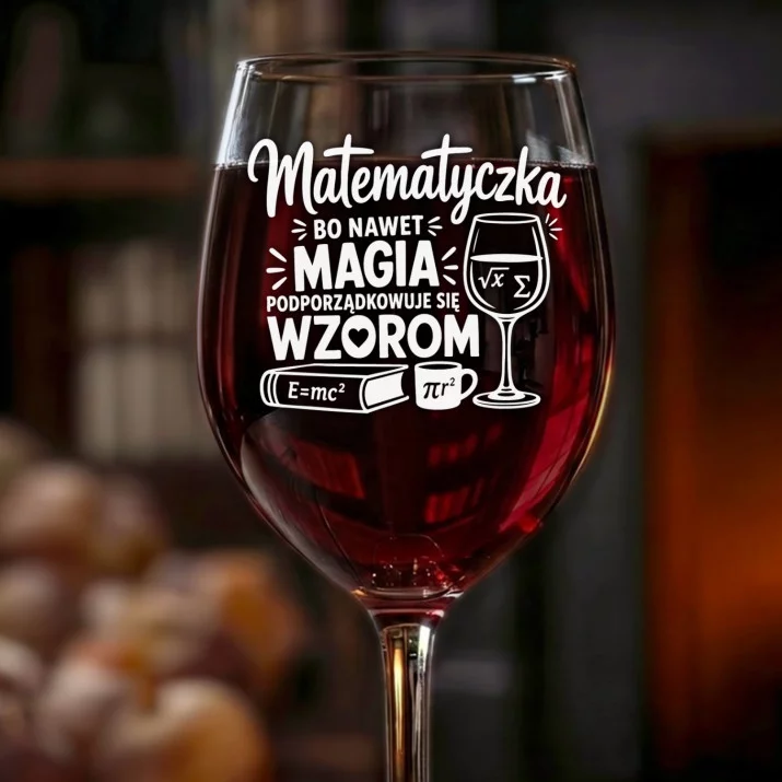Kieliszek Do Wina Dla Matematyczki Prezent Dla Kobiety: Magia Matematyczki Kieliszek Do Wina Dla Matematyczki Prezent Dla Kobiety: Magia Matematyczki