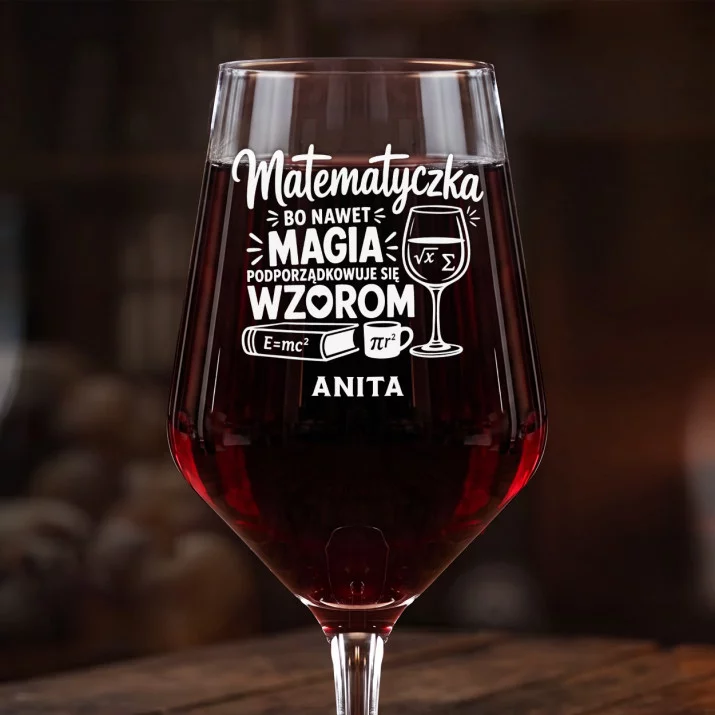 Mega Kieliszek Do Wina z Grawerem Dla Matematyczki Prezent Dla Kobiety: Magia Matematyczki Mega Kieliszek Do Wina z Grawerem Dla Matematyczki Prezent Dla Kobiety: Magia Matematyczki
