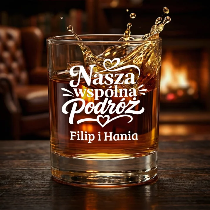 Szklanki Do Whisky z Grawerem Na Rocznicę Prezent Na Walentynki Dla Pary: Nasza Wspólna Podróż Szklanki Do Whisky z Grawerem Na Rocznicę Prezent Na Walentynki Dla Pary: Nasza Wspólna Podróż