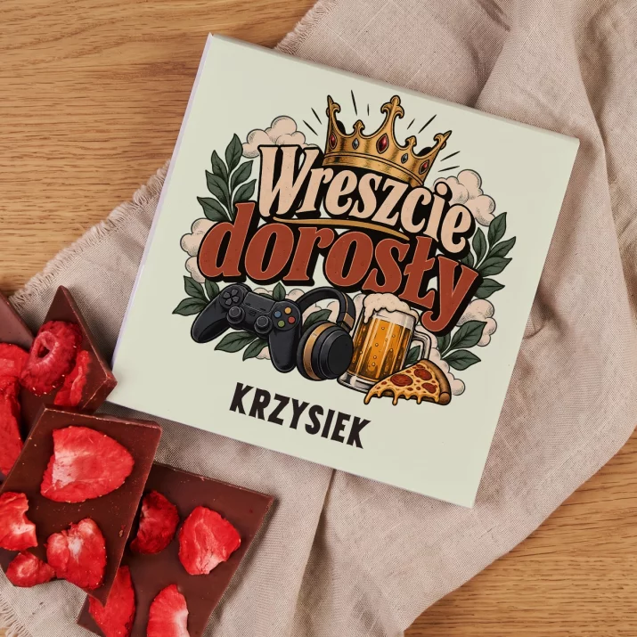 Czekolada z Truskawkami Na 18 Urodziny Prezent Dla Mężczyzny: Wreszcie Dorosły Czekolada z Truskawkami Na 18 Urodziny Prezent Dla Mężczyzny: Wreszcie Dorosły