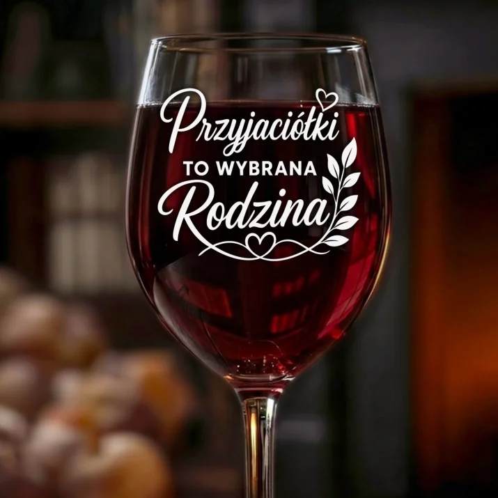Kieliszek Do Wina Dla Przyjaciółki Prezent Dla Kobiety: Przyjaciółki Wybrana Rodzina Kieliszek Do Wina Dla Przyjaciółki Prezent Dla Kobiety: Przyjaciółki Wybrana Rodzina