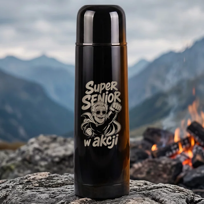 Termos 500ml Dla Seniora Prezent Dla Mężczyzny: Super Senior W Akcji