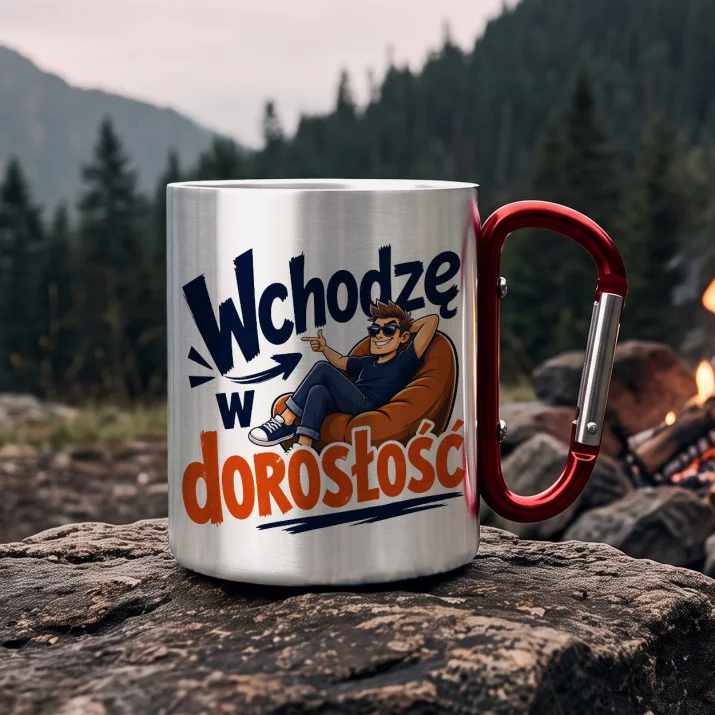 Kubek Metalowy z Karabińczykiem Na 18 Prezent Dla Mężczyzny: Humor Dorosłości Kubek Metalowy z Karabińczykiem Na 18 Prezent Dla Mężczyzny: Humor Dorosłości