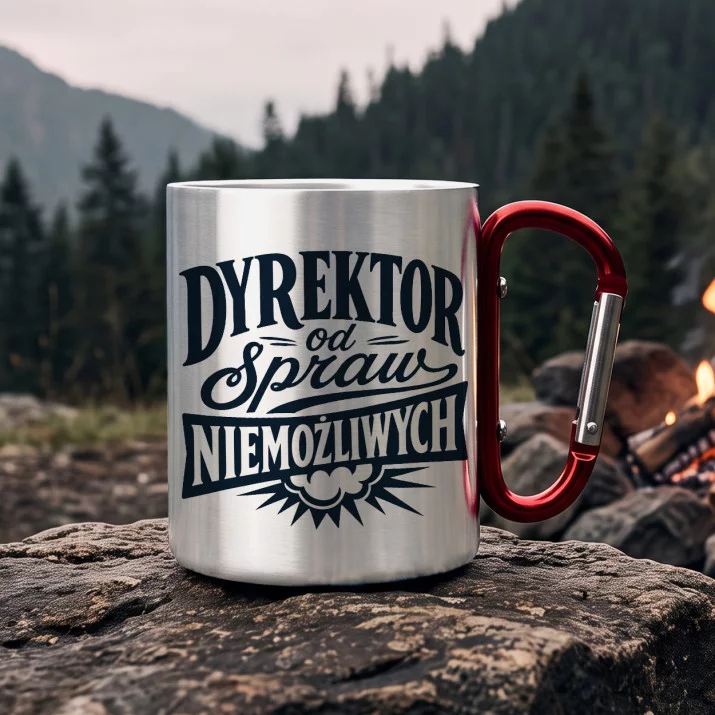 Kubek Metalowy z Karabińczykiem Dla Dyrektora Prezent Dla Mężczyzny: Mistrz Zarządzania