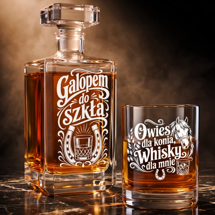 Zestaw Do Whisky Dla Koniarza Prezent Dla Mężczyzny: Galopem Do Szkła Zestaw Do Whisky Dla Koniarza Prezent Dla Mężczyzny: Galopem Do Szkła