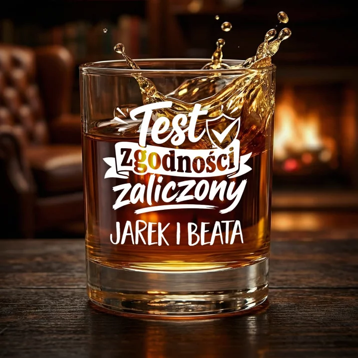 Szklanki Do Whisky z Grawerem Na Pierwszą Rocznicę Związku Prezent Na Walentynki Dla Pary: Test Zgodności Zaliczony Szklanki Do Whisky z Grawerem Na Pierwszą Rocznicę Związku Prezent Na Walentynki Dla Pary: Test Zgodności Zaliczony