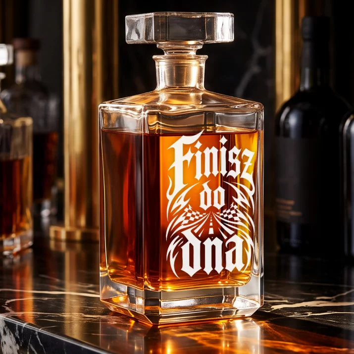 Karafka Do Whisky z Grawerem Dla Biegacza Prezent: Finisz Do Dna Karafka Do Whisky z Grawerem Dla Biegacza Prezent: Finisz Do Dna