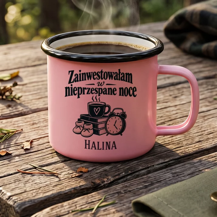 Kubek Emaliowany Dla Przyszłej Mamy Prezent Na Dzień Mamy Dla Kobiety: Zainwestowałam W Kubek Emaliowany Dla Przyszłej Mamy Prezent Na Dzień Mamy Dla Kobiety: Zainwestowałam W