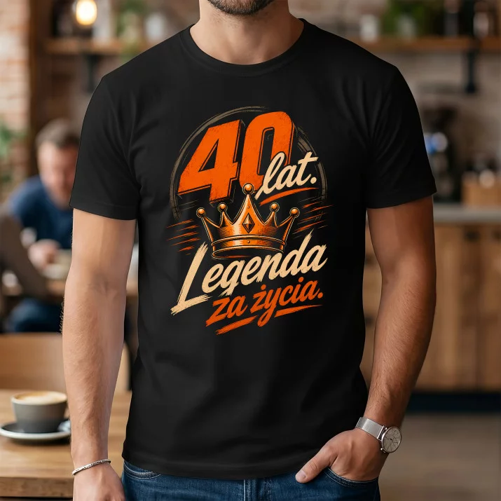 Koszulka Męska Na 40 Urodziny Prezent Dla Mężczyzny: Legenda Za Życia