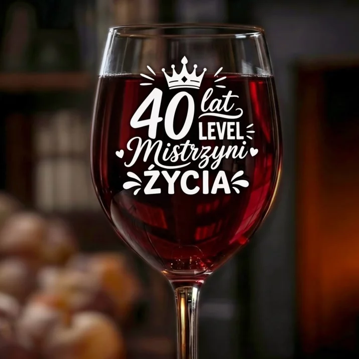 Kieliszek Do Wina Dla Kobiety 40 Lat Prezent Na 40 Urodziny Dla Kobiety: 40 Level Mistrzyni Kieliszek Do Wina Dla Kobiety 40 Lat Prezent Na 40 Urodziny Dla Kobiety: 40 Level Mistrzyni