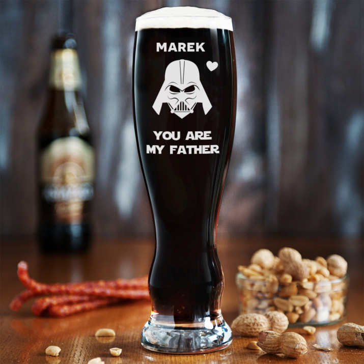 Vader dad - Grawerowana Szklanka do piwa
