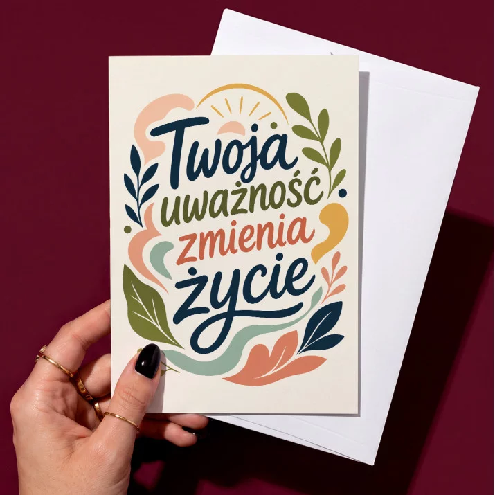 Kartka z Życzeniami Dla Psychoterapeuty Dla Mężczyzny: Spokojna Uważność Kartka z Życzeniami Dla Psychoterapeuty Dla Mężczyzny: Spokojna Uważność
