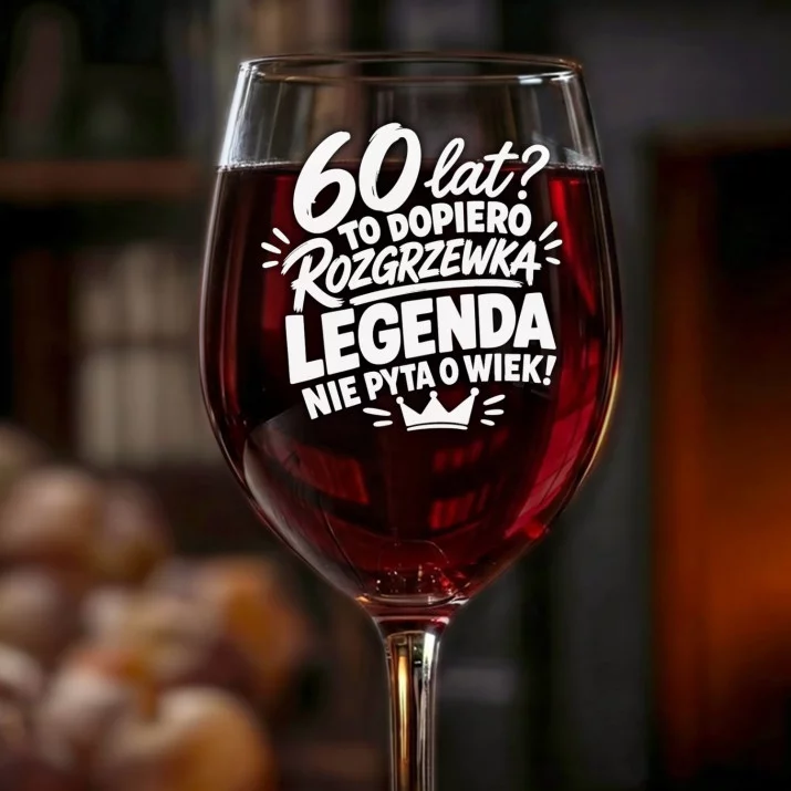 Kieliszek Do Wina Na 60 Urodziny Prezent Dla Kobiety: Legenda 60 - Rozgrzewka