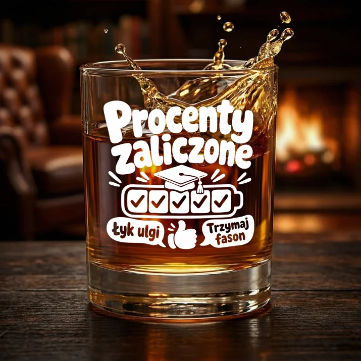 Szklanka Do Whisky Dla Maturzysty Prezent Dla Mężczyzny: Procenty Zaliczone Szklanka Do Whisky Dla Maturzysty Prezent Dla Mężczyzny: Procenty Zaliczone