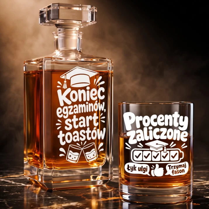 Zestaw Do Whisky Dla Maturzysty Prezent Dla Mężczyzny: Koniec Egzaminów, Zestaw Do Whisky Dla Maturzysty Prezent Dla Mężczyzny: Koniec Egzaminów,