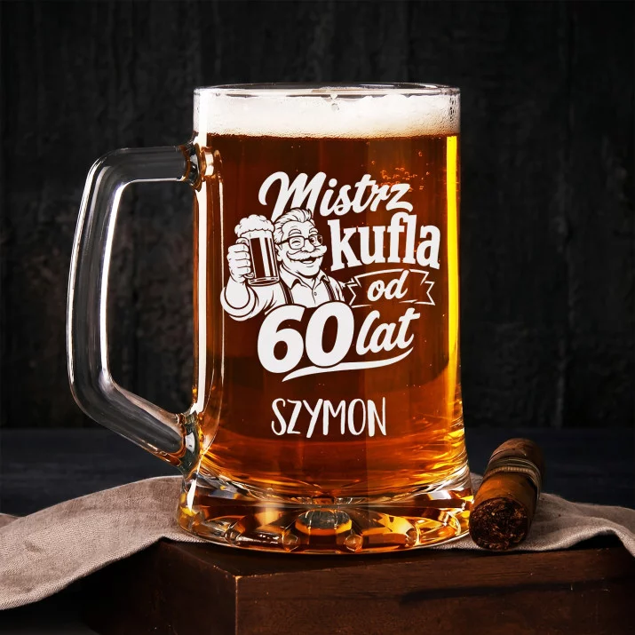 Kufel Personalizowany z Grawerem Na 60 Urodziny Dla Dziadka Prezent: Legendarny Mistrz Kufla Kufel Personalizowany z Grawerem Na 60 Urodziny Dla Dziadka Prezent: Legendarny Mistrz Kufla