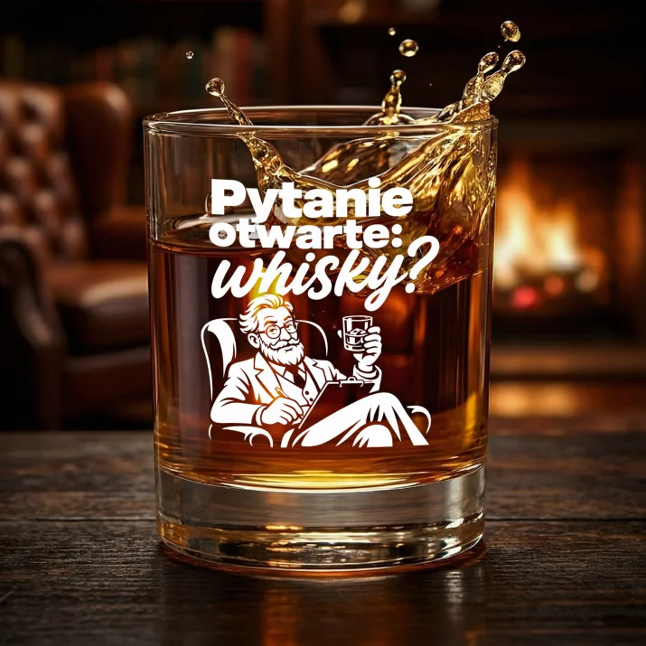 Szklanka Do Whisky Dla Psychologa Prezent Dla Mężczyzny: Pytanie Otwarte: Whisky? Szklanka Do Whisky Dla Psychologa Prezent Dla Mężczyzny: Pytanie Otwarte: Whisky?