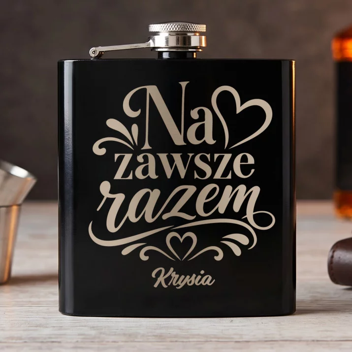 Piersiówka z Grawerem Dla Przyjaciółki Prezent Dla Kobiety: Na Zawsze Razem