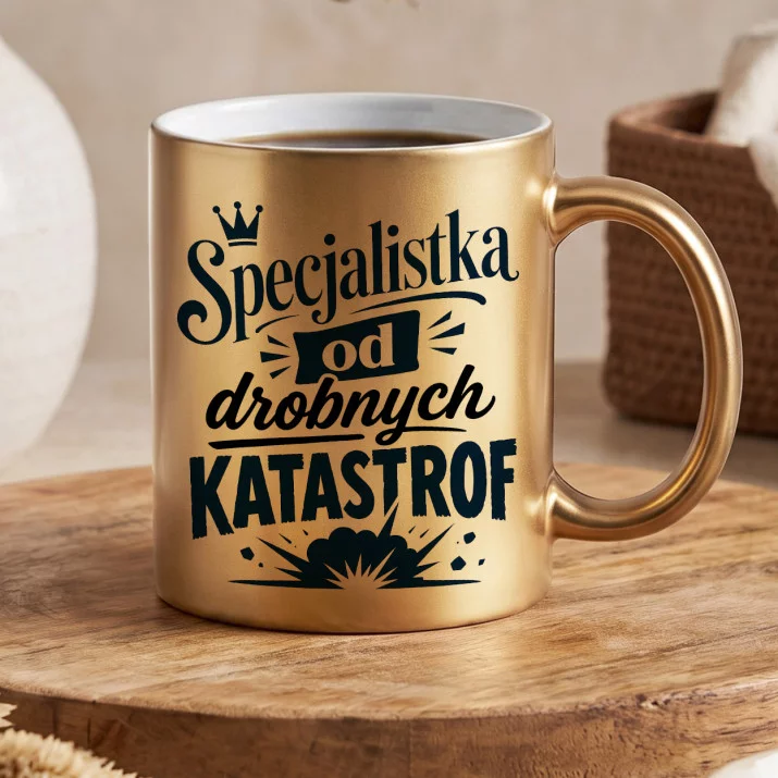 Złoty Kubek Dla Niej Prezent Na Walentynki Dla Kobiety: Sarkastyczna Elegancja