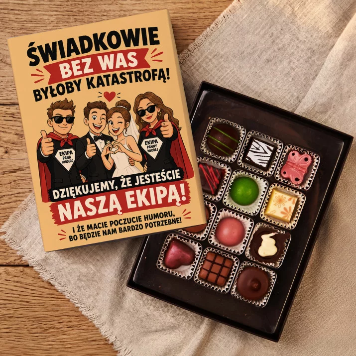 Czekoladki Dla Świadków Prezent : Ślubna Ekipa Świadków Czekoladki Dla Świadków Prezent : Ślubna Ekipa Świadków