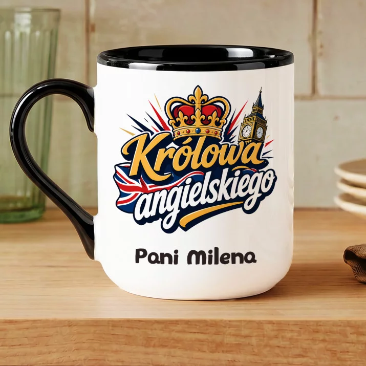 Kubek Personalizowany Dla Nauczycielki Angielskiego Prezent Na Dzień Nauczyciela Dla Kobiety: Królowa Angielskiego Kubek Personalizowany Dla Nauczycielki Angielskiego Prezent Na Dzień Nauczyciela Dla Kobiety: Królowa Angielskiego