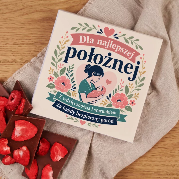 Czekolada Z Truskawkami Dla Położnej Prezent Dla Kobiety: Wdzięczność Dla Położnej Czekolada Z Truskawkami Dla Położnej Prezent Dla Kobiety: Wdzięczność Dla Położnej