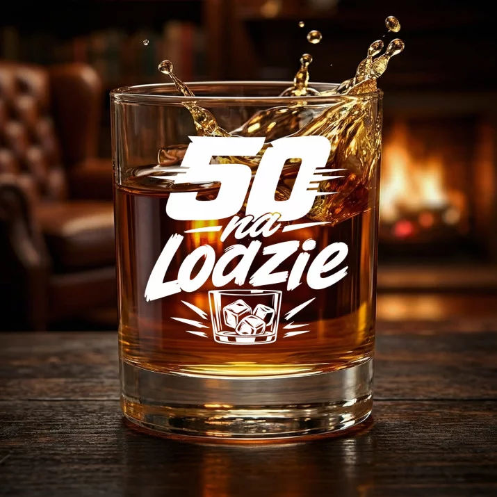 Szklanka Do Whisky Na 50 Urodziny Prezent Dla Mężczyzny: 50 Na Lodzie