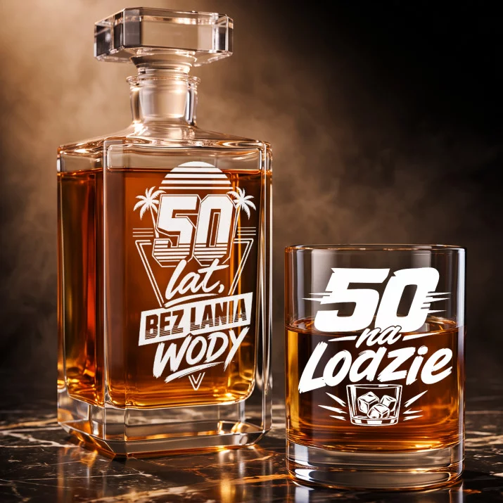 Zestaw Do Whisky Na 50 Urodziny Prezent Dla Mężczyzny: 50 Lat, Bez Lania Wody Zestaw Do Whisky Na 50 Urodziny Prezent Dla Mężczyzny: 50 Lat, Bez Lania Wody