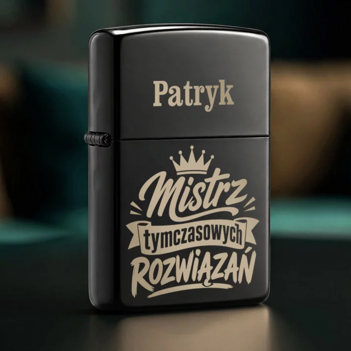 Zapalniczka z Grawerem Na Dzień Taty Prezent Dla Taty Mężczyzny: Mistrz Tymczasowych