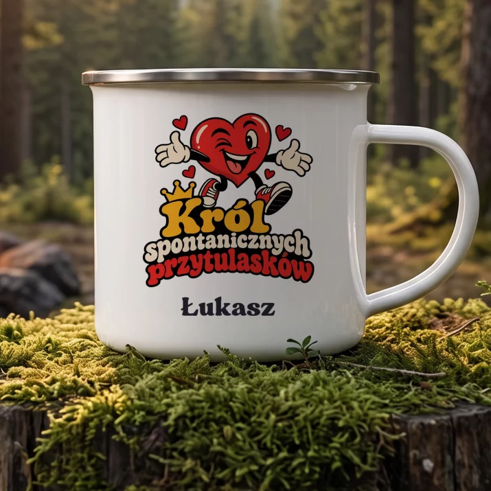 Kubek Emaliowany Dla Chłopaka Prezent Na Dzień Chłopaka Dla Mężczyzny: Król Spontanicznych