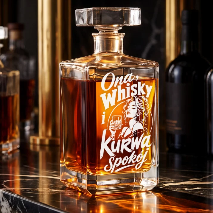 Karafka Do Whisky z Grawerem Dla Dziewczyny Prezent Na Dzień Dziewczyny: Wieczorny Spokój Karafka Do Whisky z Grawerem Dla Dziewczyny Prezent Na Dzień Dziewczyny: Wieczorny Spokój