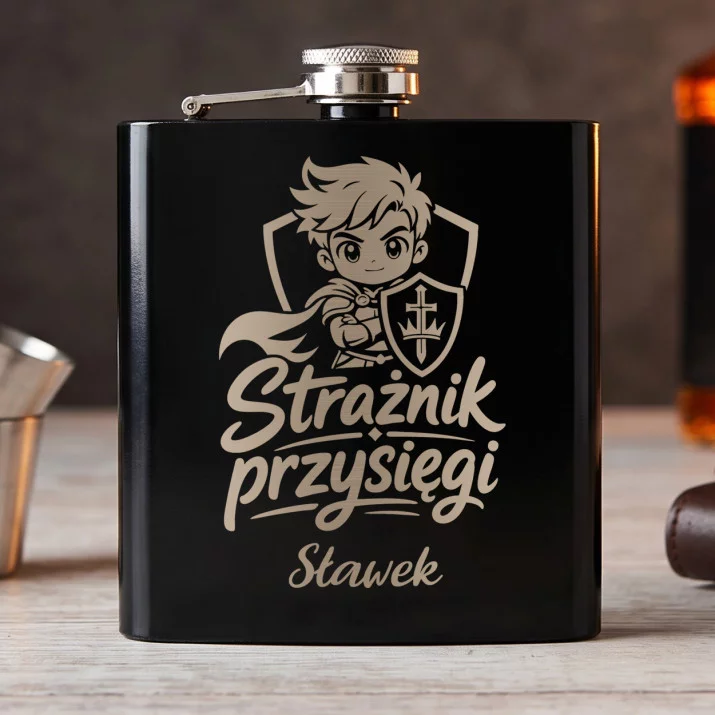 Piersiówka Z Grawerem Dla Świadka Prezent Dla Mężczyzny: Strażnik Przysięgi