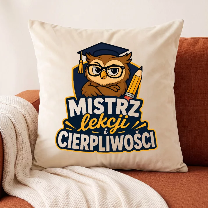 Poduszka Dekoracyjna Dla Nauczyciela Prezent Na Dzień Nauczyciela Dla Mężczyzny: Mistrz Cierpliwości Poduszka Dekoracyjna Dla Nauczyciela Prezent Na Dzień Nauczyciela Dla Mężczyzny: Mistrz Cierpliwości