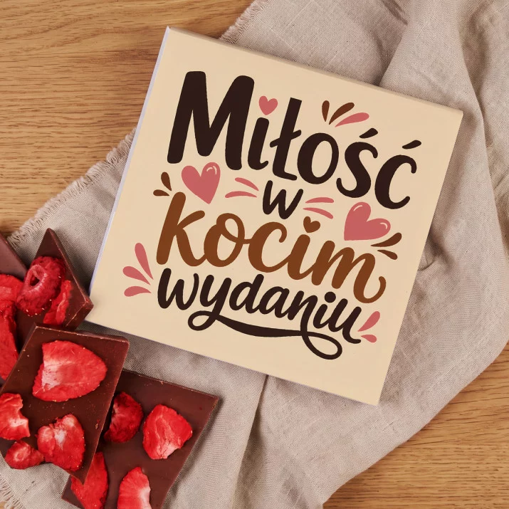 Czekolada Z Truskawkami Dla Kociary Prezent Dla Kobiety: Kocia Elegancja