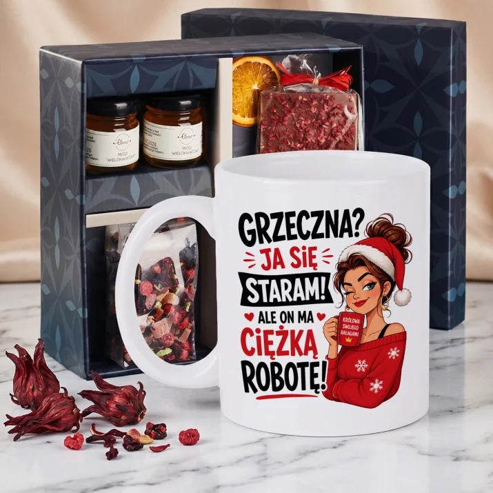 Zestaw Prezenowy Z Kubkiem Na Mikołajki: Grzeczna ? Zestaw Prezenowy Z Kubkiem Na Mikołajki: Grzeczna ?