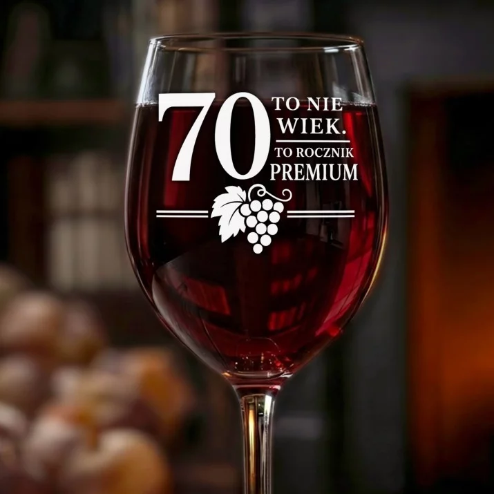 Kieliszek Do Wina Na 70 Urodziny Prezent Dla Mężczyzny: 70 Rocznik Premium