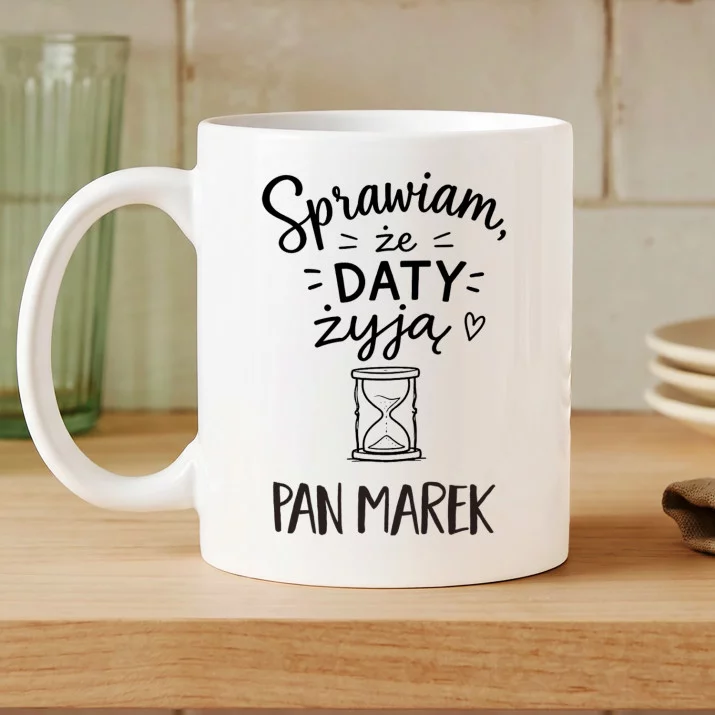 Kubek Personalizowany Dla Nauczyciela Historii Prezent Dla Mężczyzny: Sprawiam, Że Daty Żyją Kubek Personalizowany Dla Nauczyciela Historii Prezent Dla Mężczyzny: Sprawiam, Że Daty Żyją