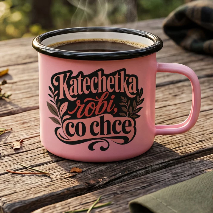 Kubek Emaliowany Dla Katechetki Prezent Dla Kobiety: Bezczelna Katechetka Kubek Emaliowany Dla Katechetki Prezent Dla Kobiety: Bezczelna Katechetka