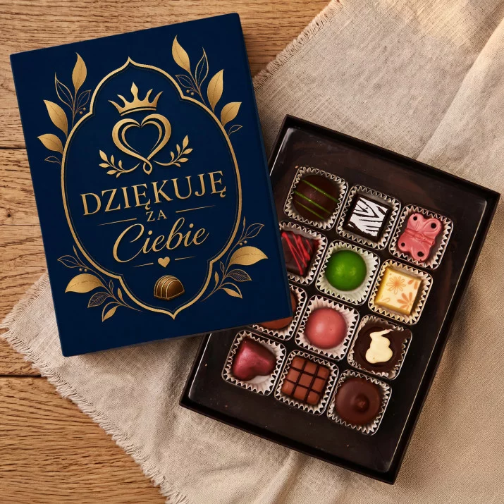 Czekoladki Na Dzień Babci Prezent Dla Babci Kobiety: Złote Dziękuję Za Ciebie